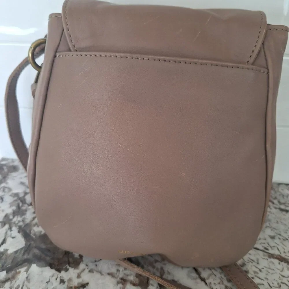 lucky brand Gray leather crossbody‎